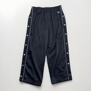 Vintage Y2K baggy Reebok Tearaway Snap Track pants Men XL Black Warm-Up Sports